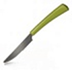 Нож столовый с зеленой ручкой, длина 19 см